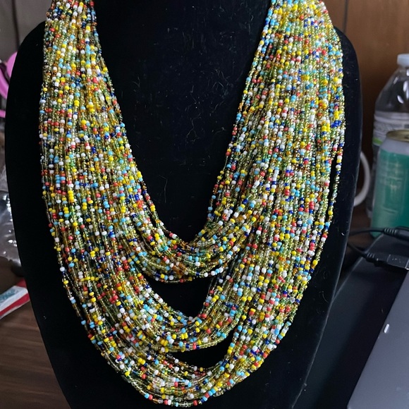 Jewelry - Multi Strand Glass Beaded Necklace